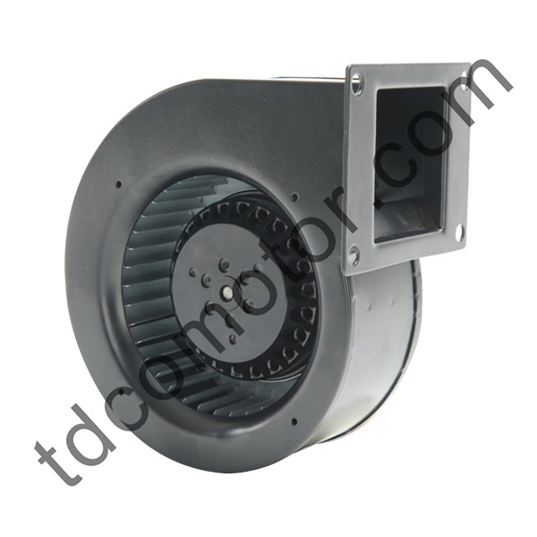 133 mm vahelduvvoolu ettepoole kaardus tsentrifugaalventilaator voluutiga
